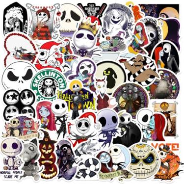 Imagem de 50 peças Adesivos de filme horrível de desenho animado à prova d'água O Estranho Mundo para Garrafa de Água Adesivos de Vinil Estético Laptop Skate Bagagem para Adolescentes e Crianças (TNBC50)