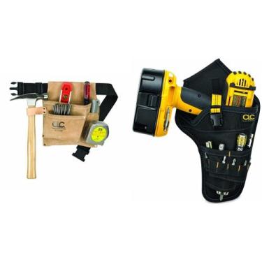 Imagem de Bolsa de ferramentas + cinto + coldre de perfuração Custom Leathercraf