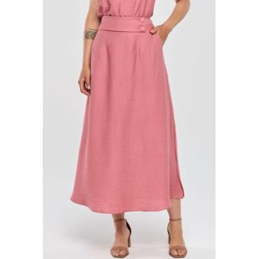 Imagem de Saia Super Midi PKS Viscose Rosê, G