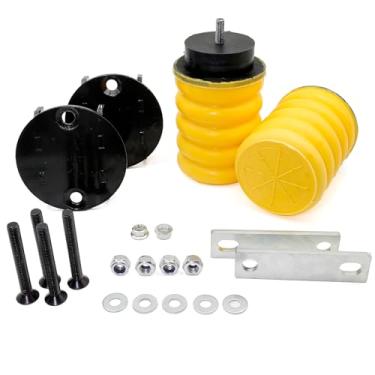 Imagem de ASTROSYNC Molas auxiliares de suspensão adequadas para Ford F-250 F-350 Super Duty 2017-2023, paradas de colisão traseira Air Helper Spring Substituir SSR-127-54 Conjunto de 2 amarelos