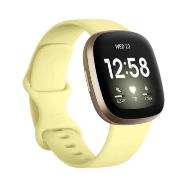 Imagem de Pulseira De Silicone Para Smartwatch Fitbit Versa 4 3 Sense 2, Acessór