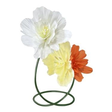 Imagem de Decorações gigantes de flores de papel artificial, 3 peças de arranjos grandes de flores falsas para casamento, festa de aniversário, banquete, fundo para banquete, vitrine, vitrine, adereços