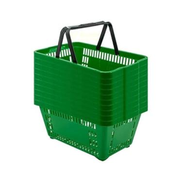Imagem de 10 Mini Cestinha De Compras 7L P/Farmacia Bijouteria (Verde)