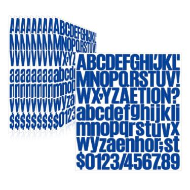 Imagem de Llewyn 870 peças, 10 folhas, adesivos autoadesivos, à prova d'água, números de caixa de correio, adesivos de vinil, decalques do alfabeto para garrafa de água, janela, porta, sala de aula, carro