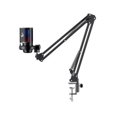 Imagem de Microfone Gamer Rise Mode Elite 08 com Suporte de Mesa, RGB, USB-C, Pr