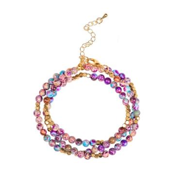 Imagem de YGLINE Pulseira de contas, joias artesanais de cristal curativo, joias femininas delicadas, presente para ela, pulseira minimalista de pedra natural, One Size, Pedra, Sem Pedra Preciosa