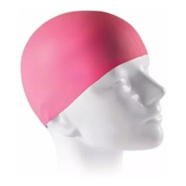 Imagem de Touca De Natação Flat Adulto Silicone Proteção Água (Rosa)