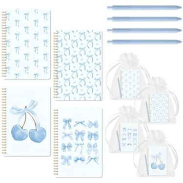 Imagem de CNhoqc Blue Bow Sprial Notebooks - 12Pcs