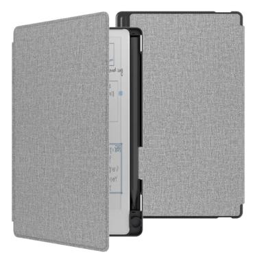 Imagem de E NET-CASE Capa para notável Paper Pro Move 18,5 cm, capa fólio Skin Touch Feeling Book com suporte de caneta integrado para notável Paper Pro Move 18,5 cm, lançado em 2025 (Gary)