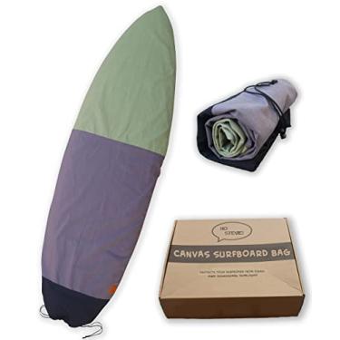 Imagem de Ho Stevie! Capa para Surfboard de Lona [Escolha o Tamanho e a Cor], Black/Gray/Green, 7'0"