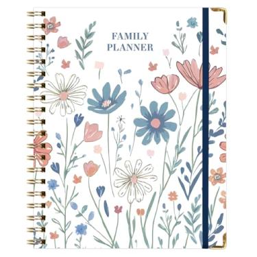 Imagem de Organizador de agenda familiar sem data – Calendário semanal e mensal de 21,6 cm x 28 cm para mais de 5 pessoas, planejamento de refeições, orçamento, rastreador de hábitos – capa dura, organizador de