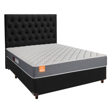 Imagem de Cama Box + Colchão Casal D23 Pro Inducol + Cabeceira Estofada