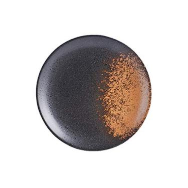 Imagem de Prato de serviço Cerâmica Western Round Shallow Plates Dish Talheres Bife Massa Restaurante Café Pratos de Bolo Prato de Pires Salada Palha Talheres 1 Peça Pratos (Cor: B, Tamanho: 15 cm)