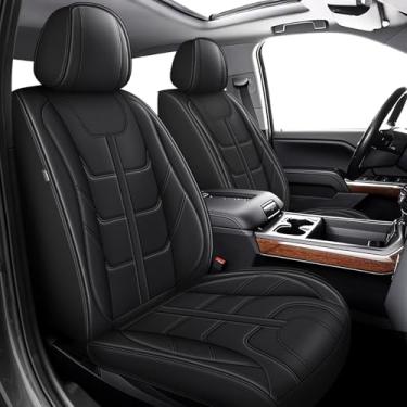 Imagem de YORKNEIC Capas de assento personalizadas para Chevrolet Chevy Silverado 2007-2025 GMC Sierra 1500 2500HD 3500HD Trail Boss Z71 cabine dupla estendida - capa de assento de carro compatível com airbag