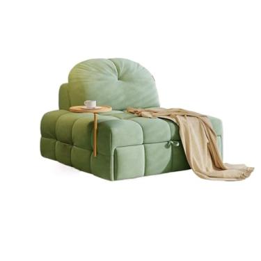 Imagem de Sofá-cama dobrável Sofá-cama dobrável, espreguiçadeira conversível para lazer com mesa lateral, cadeira-cama única para quarto, sala de estar e escritório