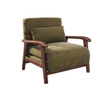Imagem de Sofá-cama dobrável Cadeira-cama conversível, poltrona versátil dobrável, espreguiçadeira ajustável para lazer, reclinável para casa e escritório(Green)
