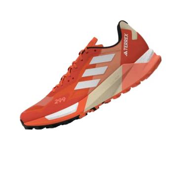 Imagem de adidas Terrex Agravic Ultra Trail Tênis de corrida masculino, Laranja impacto/branco cristal/coral Fu, 7.5