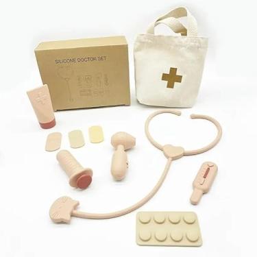 Imagem de Kit Médico Infantil de Brinquedo com Estetoscópio e Acessórios, Brinquedo Educativo para Crianças