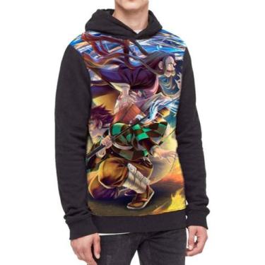 Imagem de Moletom Com Capuz Nezuko Kimetsu No Yaiba Ref:796 - smoke, Preto, M