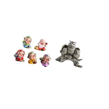 Imagem de Fenteer Escultura de Mesa de Resina de Da Fortuna, Mini Estátuas, Decoração de Festa de Ano Novo para Quarto Rico, Animal Moderno, Sala de Estar, Escri