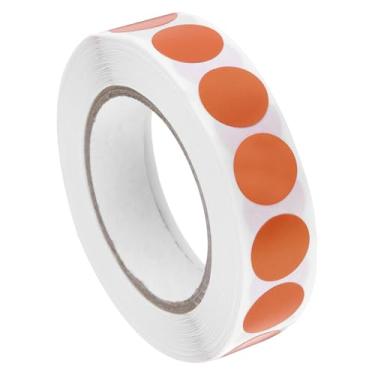 Imagem de Etiquetas adesivas QC de inventário 13 mm/0,5" laranja para estoque de armazém de inventário, 1 rolo de 1000 peças
