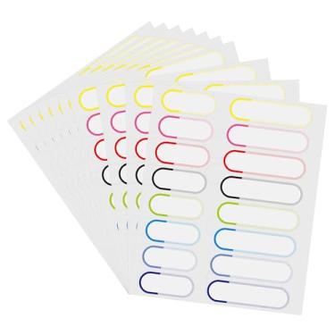 Imagem de 160 peças adesivos de identificação à prova d'água etiquetas de creche para material escolar, garrafa de água, copo com bico, tamanhos variados, etiquetas de cores