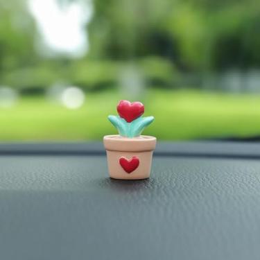 Imagem de Lindo vaso de flores para decoração de interiores de carro - para espelho retrovisor e painel de carro, decoração de anime para casa, jardim, escritório, ornamentos engraçados presentes