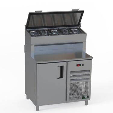 Imagem de Balcão Condimentador Alto Refrigerado Venâncio 100cm Linha Prime Exterior Inox Interior Aluzinco 220V PCFRHP10-39718