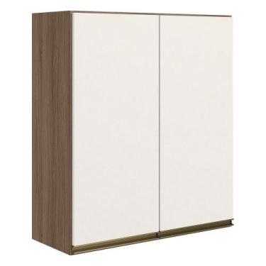 Imagem de Armario Aereo 2 Portas Mdf 70 Cm Kali 12208 Carvalho Toq Off White Cet