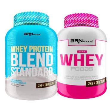 Imagem de Kit Pink Whey 2Kg+ Whey Protein Standard 2Kg - Brn Foods
