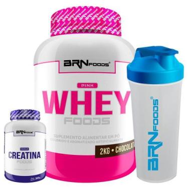 Imagem de Pink Whey Protein 2Kg+ Premium Creatina 300G - Brn Foods