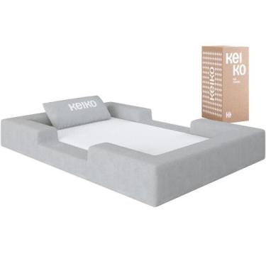 Imagem de Cama Montessoriana Berço Ninho 100% Espuma Boucle Cinza Keiko - Keiko 