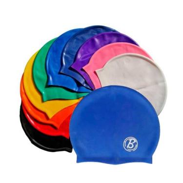 Imagem de Touca de Natação e Hidro Silicone masculina feminina adulto - Fonte, A