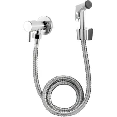 Imagem de Link Metais Ducha Higiênica Luxo 100% Metal - Sistema 1/4 Volta, Design Moderno, Alta Durabilidade, Cromada