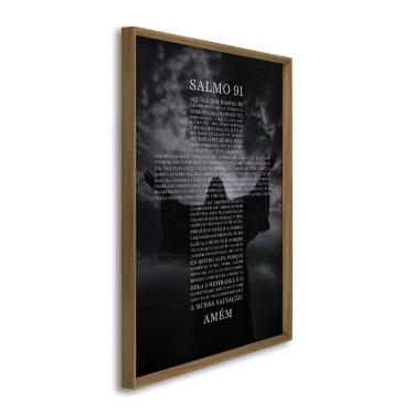 Imagem de Quadro Decorativo Religioso Bíblia Salmo 91 1 Tela 80x120cm para Sala Quarto Hall
