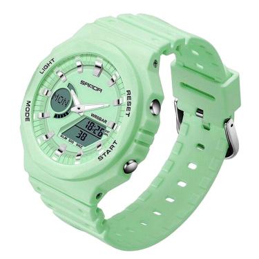 Imagem de  Relógio Feminino Casual Elegante Digital Display Duplo Relógio de Quartzo A Prova D´agua 