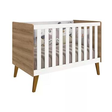 Imagem de Berço Retrô Ayla Branco Fosco/mezzo Fosco - Reller Móveis Branco Fosco/mezzo Fosco