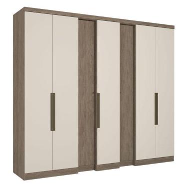Imagem de Guarda Roupa Casal Selecto 7 Portas Rustic Off White Acetinado - Thb