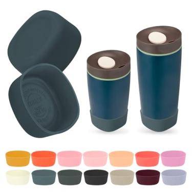 Imagem de Kaitiaki Bota de silicone 2 peças para Owala SmoothSip Slider copo de café 590 ml 340 g, manga antiderrapante para caneca de café de viagem, acessórios de proteção para Owala livre de BPA (sombra