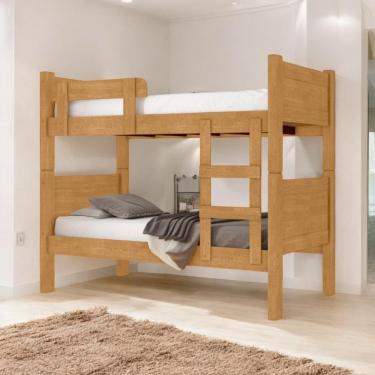 Imagem de Beliche Solteiro com Escada e Grade Maria Eduarda Naturalle