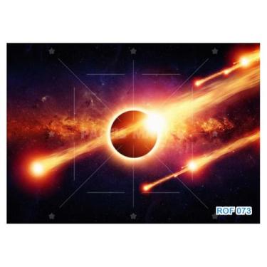 Imagem de Papel De Teto Céu Espaço Eclipse Sol Lua Luz 3,5M Rof73 - Você Decora