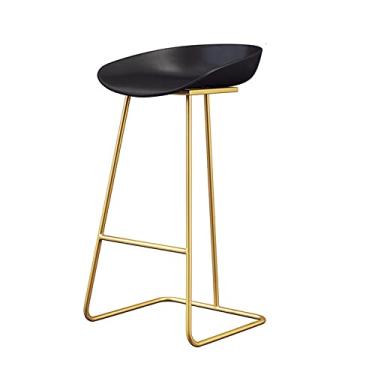 Imagem de LULUMAIC Banqueta de bar de luxo sem banco traseiro para ilha de cozinha, sala de jantar e sala de estar, banco de bar de pub design simples moderno