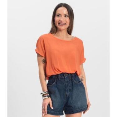 Imagem de Blusa Feminina manga curta Infinita Cor Laranja-Feminino