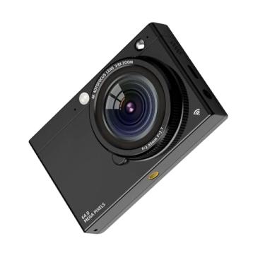 Imagem de Câmera Digital Portátil 4K WiFi de Vídeo 64MP Tela IPS 2 83 Polegadas Foco Manual Automático 28X Flash Integrado 80 Efeitos Microfone Externo Suporte a Luz Preenchimento Bateria Longa Duração Presente