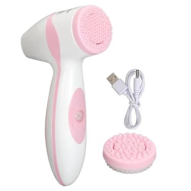 Imagem de Escova de limpeza facial Escova elétrica recarregável de silicone para limpeza profunda, esfoliante suave, purificador facial para pele sensível, uso doméstico em viagens
