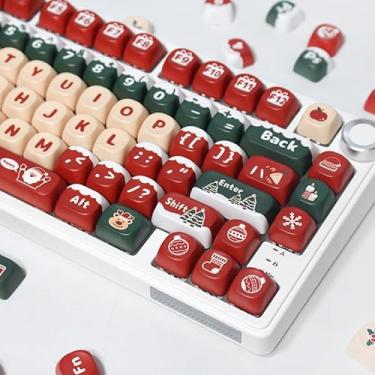 Imagem de ILYCHEEGAMI PBT Conjunto de teclas redondas PBT de animais de desenho animado MOA XDA PBT para meninas e crianças teclas personalizadas para Gateron Kailh Cherry Mx Switches Teclado mecânico layout