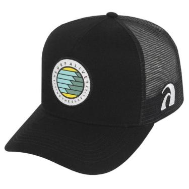 Imagem de Boné Surf Alive Trucker Waves Preto-Unissex