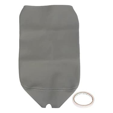 Imagem de Capa de apoio de braço do console de couro PU superfície lisa cinza protetor de console central substituição 2002-2008