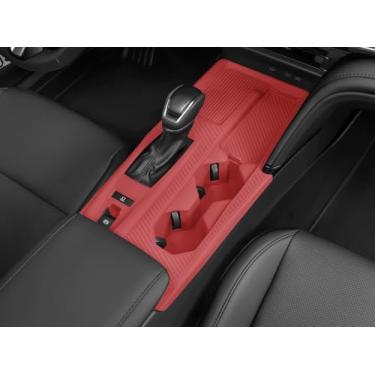 Imagem de Temmis Kit de envoltório de silicone para console central para Toyota Camry 2024-2025, capa de adsorção eletrostática para Toyota Camry-Vermelho