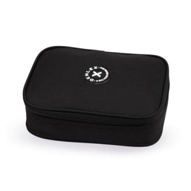 Imagem de Estojo Teen Escolar Organizador Preto Caneta Box Moderno Masculino Feminino Volta as Aulas Juvenil